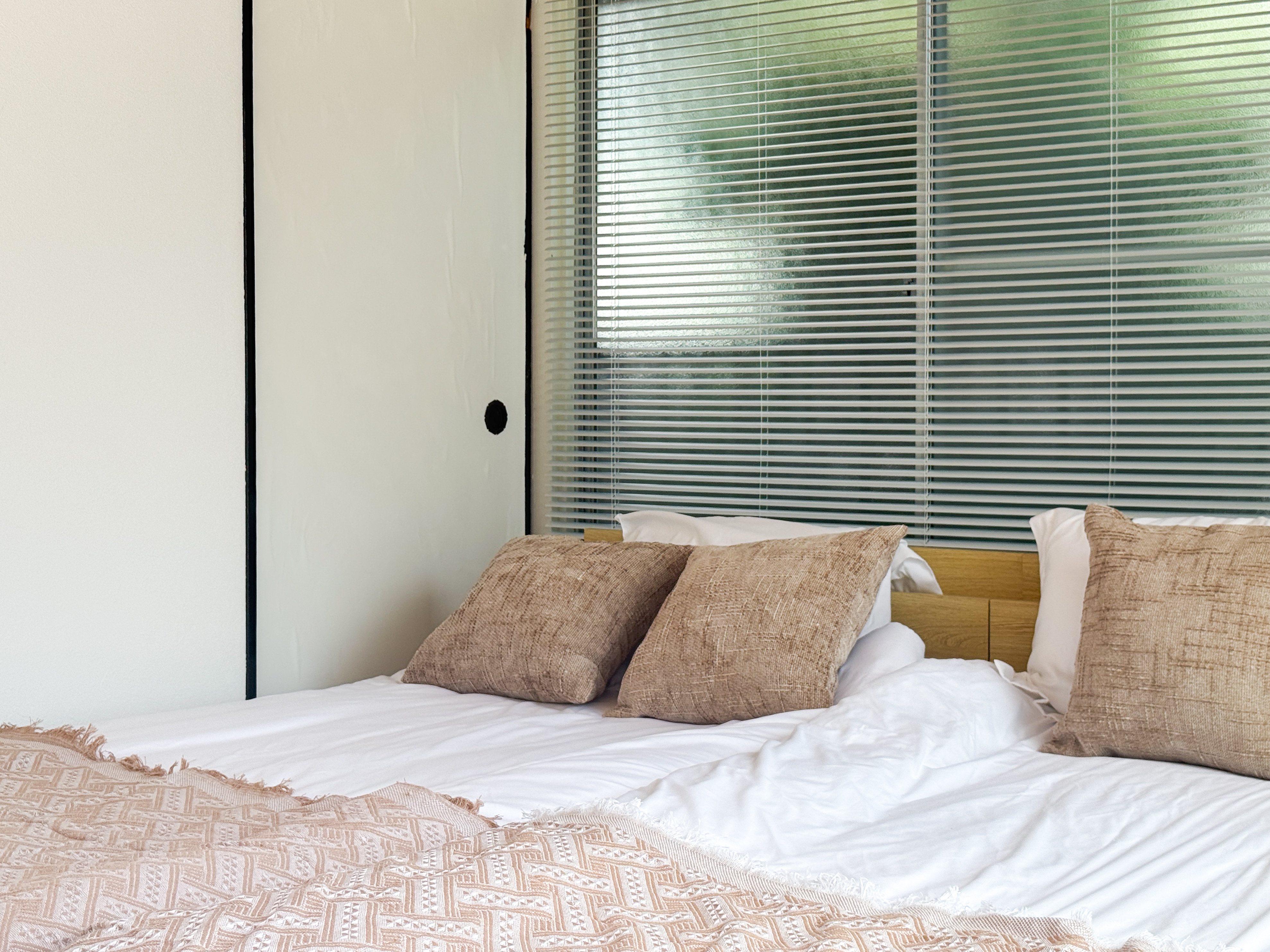 Bedroom with double and single beds
